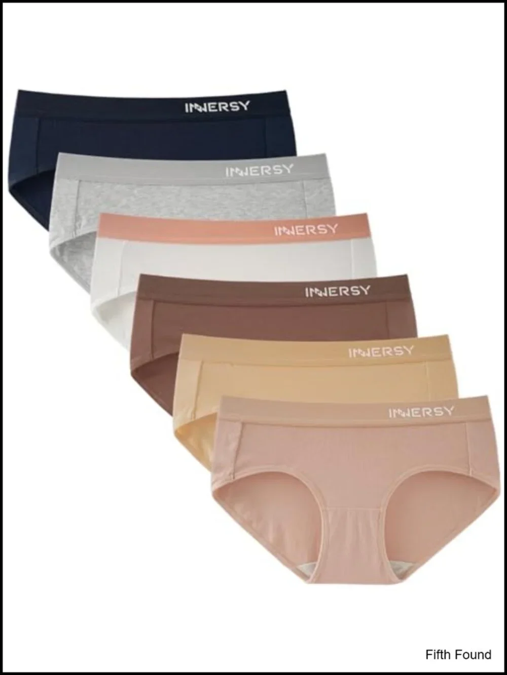 Cotton Hipster Panties Mid Rise Briefs Wide Waistband 6 Pack
